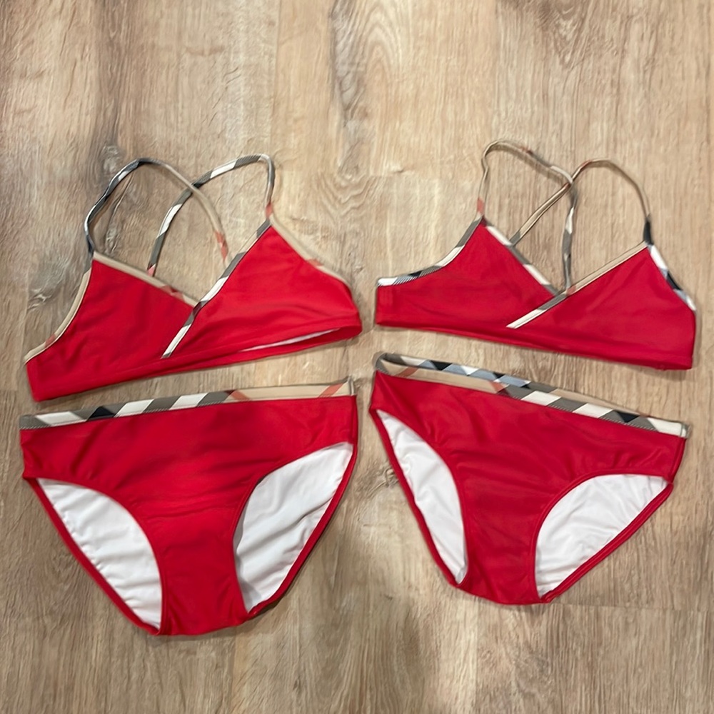 Girls Burberry Bikini set. One size 12y the other size 14y. No tags